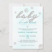 Baby zijn koude buitenkant Rhinestones Glitter Sho Kaart (Voorkant)