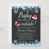 Baby zijn koude buitenkant sneeuwvlokken stoot Bab Kaart (Voorkant)