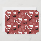 Baby zijn koude buitenpotige Beren beige douche Kaart (Achterkant)