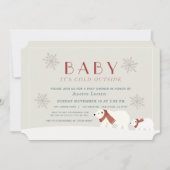 Baby zijn koude buitenpotige Beren beige douche Kaart (Voorkant)