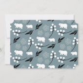 Baby zijn koude buitenpotige Beren beige douche Kaart (Achterkant)