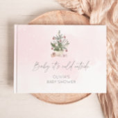 Baby zijn koude buitenroze baby shower gastenboek