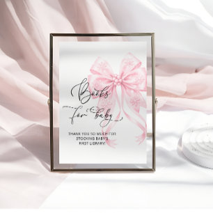 Baby Zijn Koude BuitenRoze Bow Boeken voor Baby Poster
