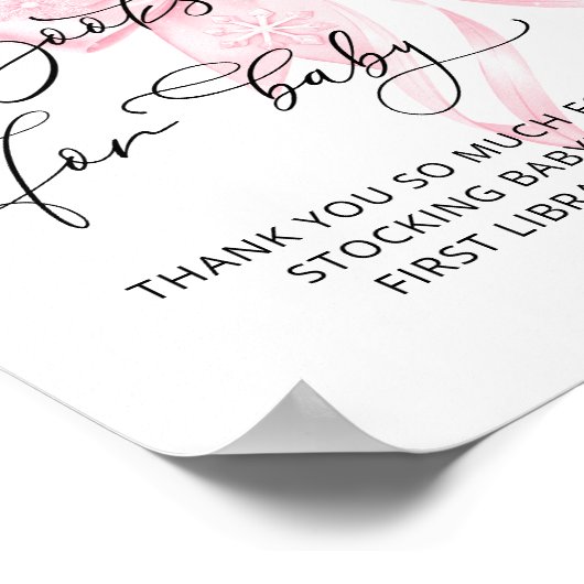 Baby Zijn Koude BuitenRoze Bow Boeken voor Baby Poster (Hoek)