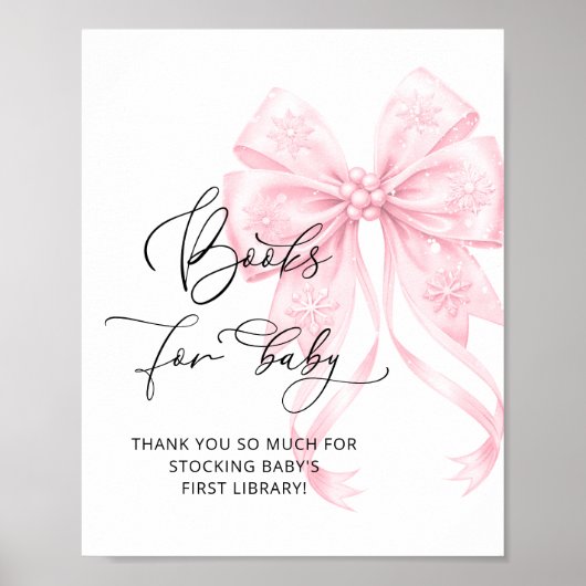 Baby Zijn Koude BuitenRoze Bow Boeken voor Baby Poster (Voorkant)