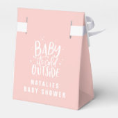 Baby zijn koude buitenste baby shower bedankdoosjes (Achterkant)