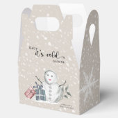 Baby zijn koude buitenste baby shower bedankdoosjes (Geopend)
