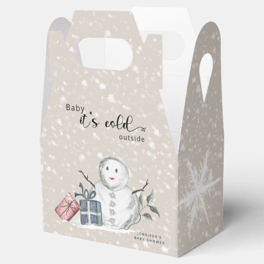 Baby zijn koude buitenste baby shower bedankdoosjes (Geopend)