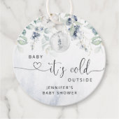 Baby zijn koude buitenste baby shower bedankjes labels (Voorkant)