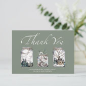 Baby zijn koude buitenste baby shower bedankt je k kaart (Staand voorkant)