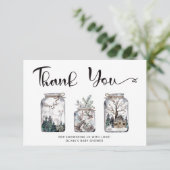 Baby zijn koude buitenste baby shower bedankt je k kaart (Staand voorkant)