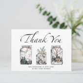 Baby zijn koude buitenste baby shower bedankt je k kaart (Staand voorkant)