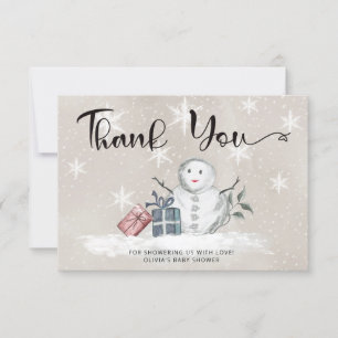Baby zijn koude buitenste baby shower bedankt je k kaart