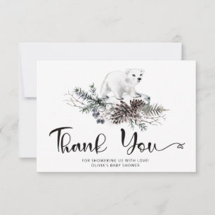 Baby zijn koude buitenste baby shower bedankt je k kaart