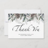 Baby zijn koude buitenste baby shower bedankt je k kaart (Voorkant)