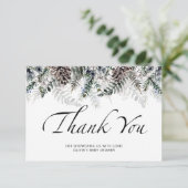 Baby zijn koude buitenste baby shower bedankt je k kaart (Staand voorkant)