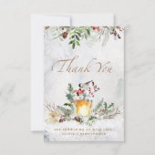 Baby zijn koude buitenste baby shower bedankt je k kaart (Voorkant)