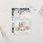 Baby zijn koude buitenste baby shower bedankt je k kaart (Voorkant / Achterkant in situ)