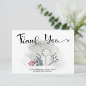 Baby zijn koude buitenste baby shower bedankt je k kaart (Staand voorkant)