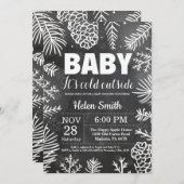 Baby zijn koude buitenste Baby shower Kaart (Voorkant / Achterkant)