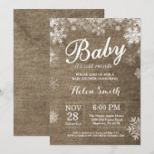 Baby zijn koude buitenste Baby shower Kaart (Voorkant / Achterkant)