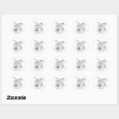 Baby zijn koude buitenste baby shower ronde sticker (Vel)