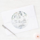 Baby zijn koude buitenste baby shower ronde sticker (Envelop)