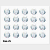 Baby zijn koude buitenste baby shower ronde sticker (Vel)