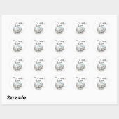 Baby zijn koude buitenste baby shower ronde sticker (Vel)