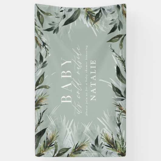 Baby zijn koude buitenste baby shower spandoek (Verticaal)