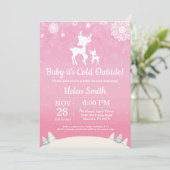 Baby zijn koude buitenste Baby shower van het wint Kaart (Staand voorkant)