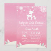 Baby zijn koude buitenste Baby shower van het wint Kaart (Voorkant / Achterkant)