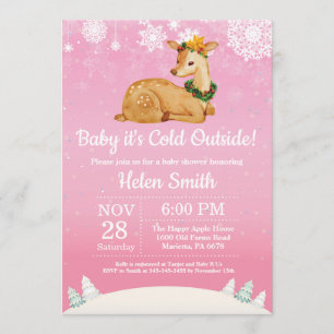 Baby zijn koude buitenste Baby shower van het wint Kaart
