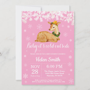 Baby zijn koude buitenste Baby shower van het wint Kaart