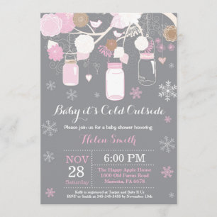 Baby zijn koude buitenste Baby shower van Winter M Kaart