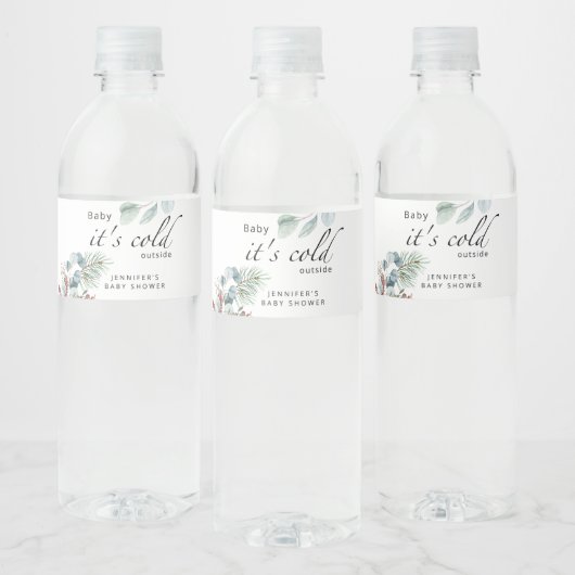Baby zijn koude buitenste baby shower waterfles etiket (Flessen)