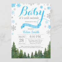 Baby zijn koude buitenste Baby shower Winter Blue 