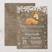 Baby zijn koude buitenste Baby shower Winter Deer  Kaart (Voorkant / Achterkant)