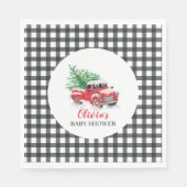 Baby zijn koude buitenste Baby shower Winterrood v Servet (Voorkant)