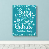 Baby zijn koude buitenste Blauwgroen blauw, specia Canvas Afdruk (Insitu (Houten vloer))