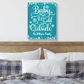 Baby zijn koude buitenste Blauwgroen blauw, specia Canvas Afdruk (Insitu (Slaapkamer))