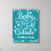 Baby zijn koude buitenste Blauwgroen blauw, specia Canvas Afdruk (Voorkant)