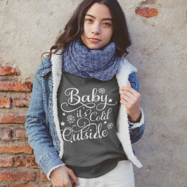 Baby zijn koude buitenste donkergrijze vrouwen trui