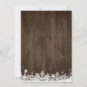 Baby zijn koude buitenste Floral Rustic Baby showe Kaart (Achterkant)