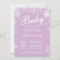 Baby zijn koude buitenste Paarse Baby shower van d