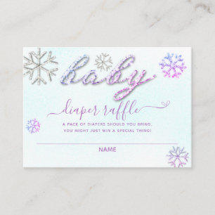 Baby zijn koude buitenste Paarse glitter diaper Ra Informatiekaartje