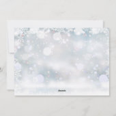 Baby zijn koude buitenste sneeuwvlokken met kerstm feestdagenkaart (Achterkant)