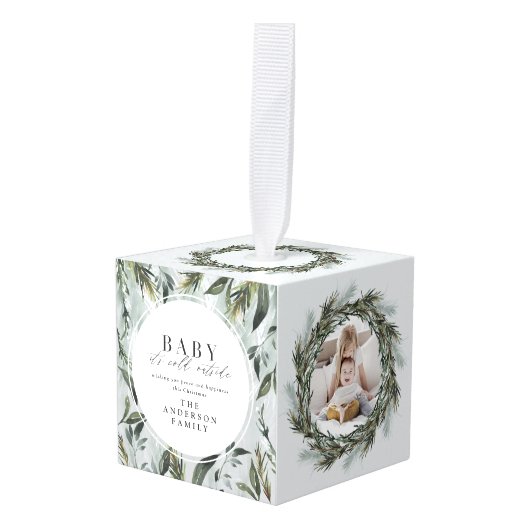 Baby zijn koude buitenste waterverf met foto decoratie (Voorkant hoekig)