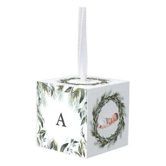 Baby zijn koude buitenste waterverf met foto decoratie (Achter hoekig)