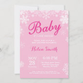 Baby zijn koude buitenste winterroze Baby shower Kaart (Voorkant)